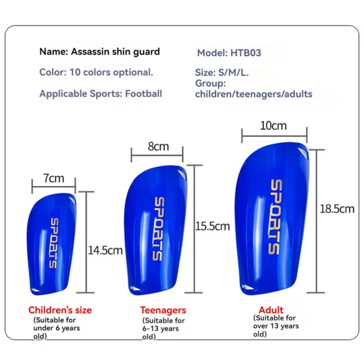 Lightweight Soccer Shin Guards
