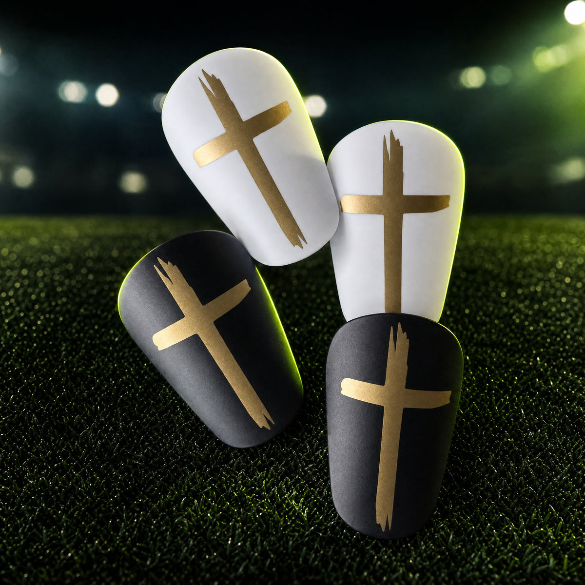 Mini Soccer Shin Guards Set — Eleven Squad professional product photo